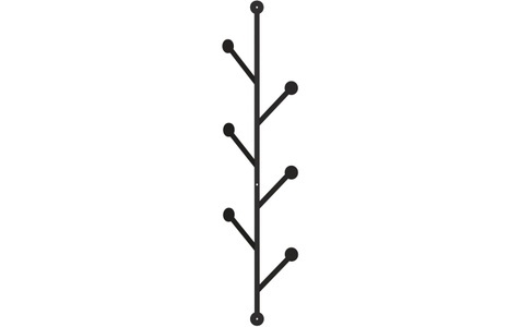 Home, Home - Wand-Garderobe Ponpon - Schwarz, WOODY FASHION Garderobenleiste »22 x 94 x 5 cm 6 Haken, Schwarz«