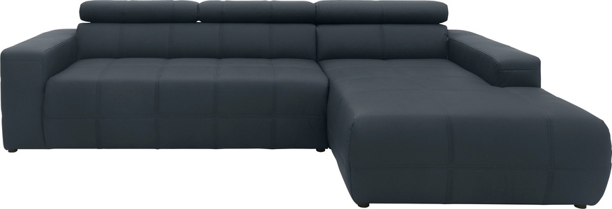 DOMO collection, DOMO collection Wohnlandschaft »Brandon«, inklusive Kopfteilverstellung, wahlweise mit Sitztiefenverstellung, DOMO collection Ecksofa »Brandon grosse Ausführung B/T/H: 289/177/80 cm, auch in Leder und Cord«, mit Kopfteilverstellung, wahlweise Sitztiefenverstellung, L-Form