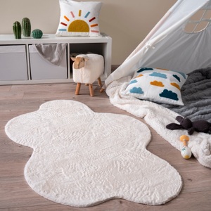 Paco Home Teppich »Pelt 640 Wolke«, wolkenförmig, Kunstfell, Uni Farben, sehr weicher Flor