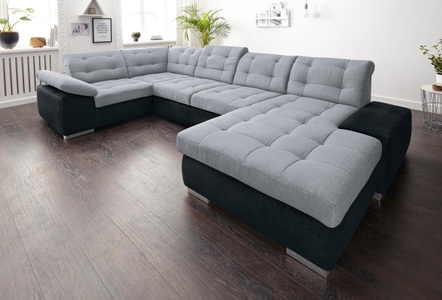 SIT&MORE, sit&more Wohnlandschaft, sit&more Wohnlandschaft »Ontario U-Form« XXL, wahlweise mit Bettfunktion