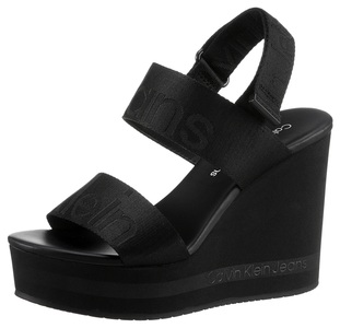 CALVIN KLEIN JEANS, Calvin Klein Jeans High-Heel-Sandalette »NATALIA 3T *I«, mit Klettverschluss-Riemchen, 