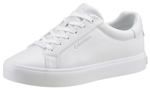 Calvin Klein, Calvin Klein Sneaker »VULC LACE UP NANO FOX-LTH«, in CK-Initialen am Plateau, 