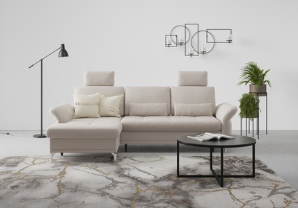 INOSIGN, INOSIGN Ecksofa »Palm Beach«, Federkern, mit Sitztiefenverstellung, wahlweise mit Bettfunktion, Bettkasten und Armteilverstellung, INOSIGN Ecksofa »Palm Beach L-Form«, Federkern, mit Sitztiefenverstellung, wahlweise mit Bettfunktion