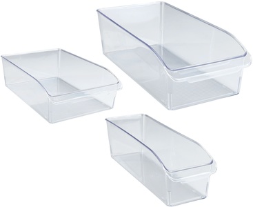Wenko, WENKO Aufbewahrungssystem, (Set, 3 tlg.), Kühlschrank-Organizer, WENKO Aufbewahrungssystem »Kühlschrank-Organizer-Set«, (Set, 3 tlg.), Boxen für Vorräte & Lebensmittel, für Kühlschrank & Vorratsschrank