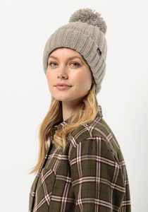Jack Wolfskin, Jack Wolfskin Strickmütze Damen Highloft Knit Beanie Women M dusty grey dusty grey, Jack Wolfskin Mütze highloft knit beanie