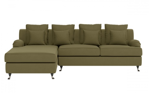 Guido Maria Kretschmer Home&Living, Guido Maria Kretschmer Home&Living Ecksofa »NORIN«, (2 St.), zwei Fussarten: vorne - Rollen, hinten - Holzfüsse, Guido Maria Kretschmer Home&Living Ecksofa »NORIN L-Form«, zwei Fussarten: vorne - Rollen, hinten - Holzfüsse