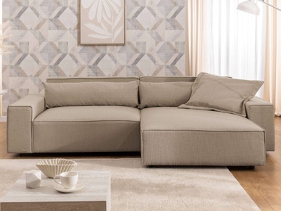 GOODproduct, GOODproduct Ecksofa »KINLEE Design-Sofa mit Recamiere rechts/links, Masse B/T/H 251/144/70cm« L-Form mit Wellenunterfederung, ohne Bettfunktion, modern und beguem, GOODproduct Ecksofa »KINLEE Design-Sofa mit Recamiere rechts/links, Masse B/T/H 251/144/70cm« L-Form mit Wellenunterfederung, ohne Bettfunktion, modern und beguem