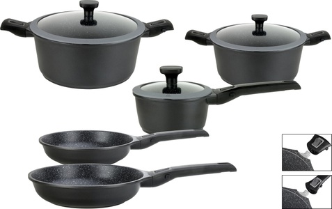 GSW, 8tlg. Topfset 'Easy Click' GSW schwarz, 