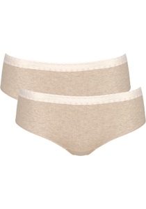 sloggi Slip »GO Ribbed R Hipster C2P«, (Packung, 2 St.), Rippstruktur