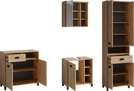 byLIVING, byLIVING Badmöbel-Set »Wellness«, (4 St.), byLIVING Badmöbel-Set »Wellness«, (4 St.)