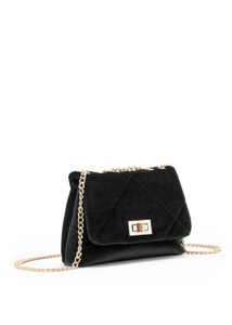 VIVANCE, Vivance Handtasche, Mini Bag in Samt-Optik, Vivance Handtasche, Mini Bag, Umhängetasche, Kettentasche in Samt-Optik, Schultertasche