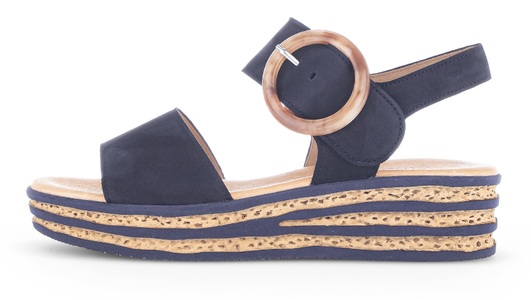 Gabor, Gabor Keilsandalette, Sommerschuh, Sandale, Keilabsatz, mit grosser Zierschnalle