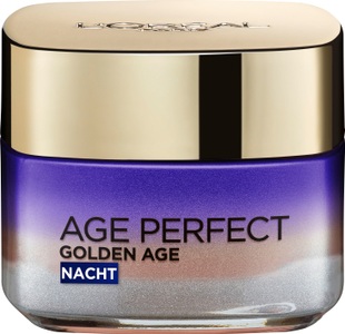 L´Oréal Paris, L´Oréal Paris Golden Age Nachtpflege Gesichtscreme 50ml, L'Oreal Skincare - Age Perfect Golden Age Stimulierend-kühlende Pflege Nacht