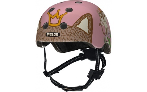 Melon, Melon ® Toddler Helm Design Miez - Gr. XXS, 44-50 cm - rosa/pink, 