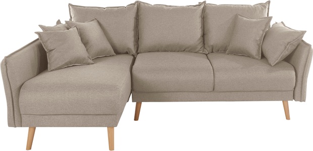 ANDAS, andas Ecksofa »Granbo«, incl. Bettfunktion und Bettkasten, Federkern-Polsterung, Seitentasche im Armteil, Home affaire Ecksofa »Granbo L-Form«, incl. Bettfunktion und Bettkasten, Federkern-Polsterung, Seitentasche