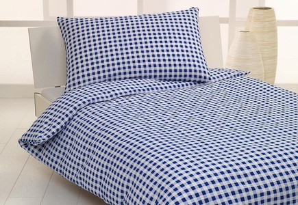 undefined, Karierte Bettwäsche im Landhausstil blau, HOME FASHION Bettwäsche »Kölsch«