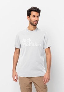 Jack Wolfskin, Jack Wolfskin T-Shirt aus Bio-Baumwolle Herren Essential Logo T-Shirt Men M white white, 