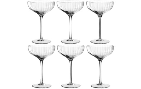 LEONARDO, LEONARDO Champagnerglas »Champagnerschale Poesia 260ml«, Leonardo Champagnerglas Poesia 260 ml, 6 Stück, Transparent