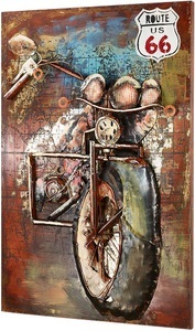 HOME AFFAIRE, Home affaire Metallbild »3D ROUTE 66«, locker Metallbild »3D ROUTE 66«