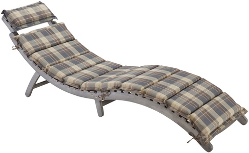 undefined, Gartenliege »Havanna«, Eukalyptusholz, inkl. Wendeauflage, 