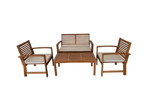 ACAMP, acamp Loungeset »Kreta Braun, 4 Sitzer«, Acamp Loungeset Kreta Braun, 4 Sitzplätze