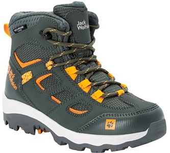 Jack Wolfskin, Jack Wolfskin Wasserdichte Wanderschuhe Kinder Vojo Texapore Mid Kids 38 grau slate green, Jack Wolfskin Wanderschuh »VOJO TEXAPORE MID K«, wasserdicht