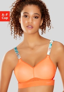 TRIACTION BY TRIUMPH, triaction by Triumph Sport-BH »Triaction Hybrid Lite P«, ohne Bügel mit atmungsaktiven Spacer-Cups, TRIACTION HYBRID LITE Sport BH in orange