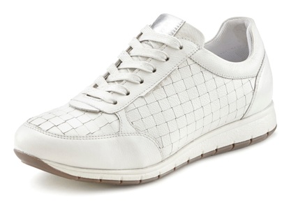 Lascana, LASCANA Sneaker, aus Leder mit trendigen Flechtdetails, LASCANA Sneaker, aus Leder mit trendigen Flechtdetails