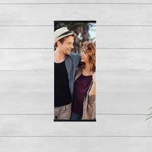 smartphoto, Fotoposter mit magnetischer Posterleiste 40 x105 cm Schwarz, Fotoposter mit magnetischer Posterleiste 40 x105 cm Schwarz