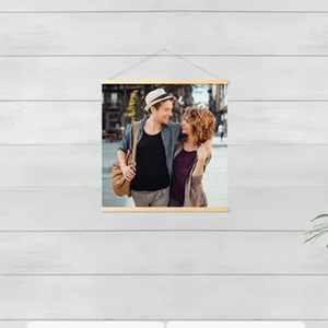 smartphoto, Fotoposter mit magnetischer Posterleiste 40 x 40 cm Holz, Fotoposter mit magnetischer Posterleiste 40 x 40 cm Holz