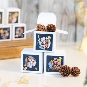 smartphoto, DIY-Adventskalender Set mit Schachteln & quadratischen Stickern - 24 Stk., DIY-Adventskalender Set mit Schachteln & quadratischen Stickern - 24 Stk.