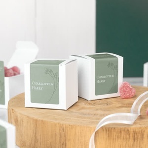 smartphoto, Partybox Weiss mit Sticker quadratisch - 24 Stk. zur Hochzeit, Partybox Weiss mit Sticker quadratisch - 24 Stk. zur Hochzeit