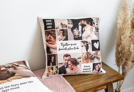 smartphoto, Kissenbezug mit Foto personalisiert (40x40. doppelseitig bedruckt. Polyleinen), 
