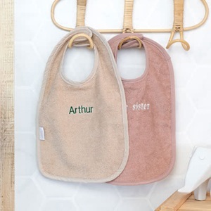 smartphoto, Lätzchen bestickt grün für das Neugeborene oder Baby, Lätzchen bestickt grün für das Neugeborene oder Baby