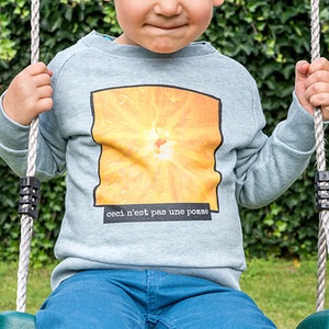 smartphoto, Kinder Sweatshirt mit Foto Blau meliert 5 bis 6 Jahre, Kinder Sweatshirt mit Foto Blau meliert 5 bis 6 Jahre