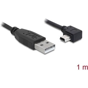 Delock, Delock USB 2.0 Anschlusskabel [1x USB 2.0 Stecker A - 1x USB 2.0 Stecker Mini-B] 1 m Schwarz