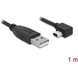 Delock, Delock USB 2.0 Anschlusskabel [1x USB 2.0 Stecker A - 1x USB 2.0 Stecker Mini-B] 1 m Schwarz
