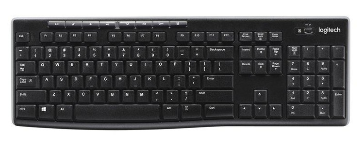 undefined, Logitech K270 RF Wireless QWERTZ Deutsch Schwarz Tastatur, Logitech - Wireless Keyboard K270 - Deutschland, Schwarz