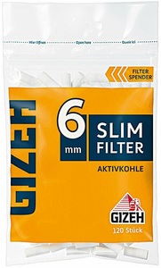 undefined, Gizeh Slim Filter mit Aktivkohle (120 Stk), Gizeh Slim Filter mit Aktivkohle (120 Stk)