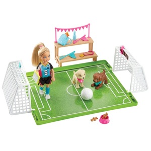 undefined, Barbie Chelsea Fussball Set, Barbie GHK37 Chelsea Soccer Puppenset