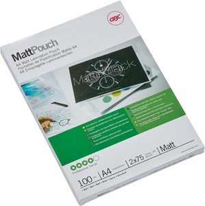GBC, GBC Laminierfolie A4 75 ?m Abgerundete Ecken, GBC Laminiertasche A4 3747240 matt, 75my 100 Stk