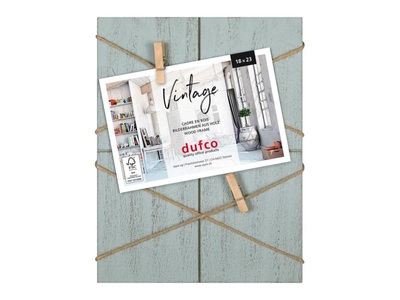 dufco, dufco Bilderrahmen Vintage 18 x 23 cm, Dufco Holz-Bilderrahmen Vintage, 18cm x 23cm, pastellblau, 8888.275