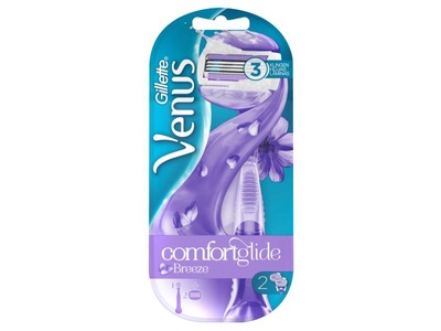 Gillette, Gillette for Women Venus Rasierapparat Comfortglide, Gillette Venus ComfortGlide Breeze Rasierer + 2 Klingen