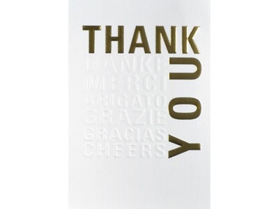 ABC, ABC Dankeskarte B6 Thank you, ABC Dankeskarte B6 Thank you