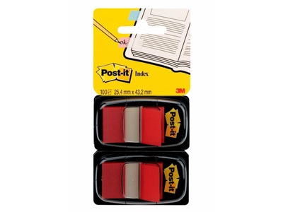 POST-IT, Post-it Haftstreifen 680-RD2 2 Block/Pack. Rot, POST-IT Index 2er Set 25,4x43,2mm 680-R2 rot 2x50 Stück