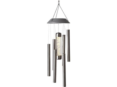 Star Trading, Star Trading Trading Bubbly - LED Solar Windspiel, Star Trading - Solarleuchte CHIME - silber - 12.5/12.5/35 cm