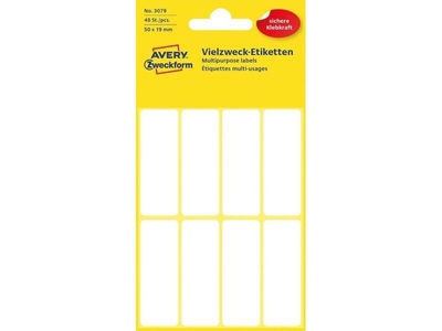 Avery Zweckform, Avery Zweckform Avery Zweckform, AVERY ZWECKFORM Etiketten 50×19mm 3079Z weiss 48 Stück