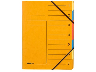Biella, Biella Ordnungsmappe TopColor, Biella Ordnungsmappe, TOP COLOR, gelb, 7-teilig, 05407920BIE