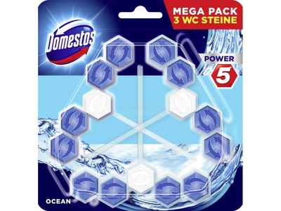 Domestos, Domestos WC-Reiniger Ocean Stei, 3, WC-Stein 3x55g Ocean