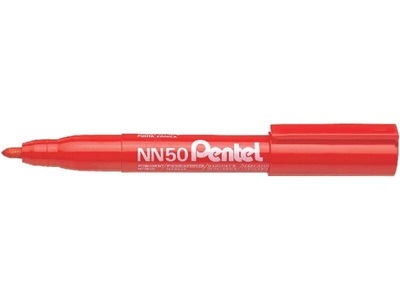 Pentel, pentel Marqueur NN50 Rouge, Pentel Green Label, 1,5mm, rot, Permanent Marker, NN50-BO